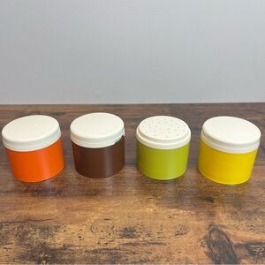 Vintage Set of 4 Tupperware Stackable Spice Shakers